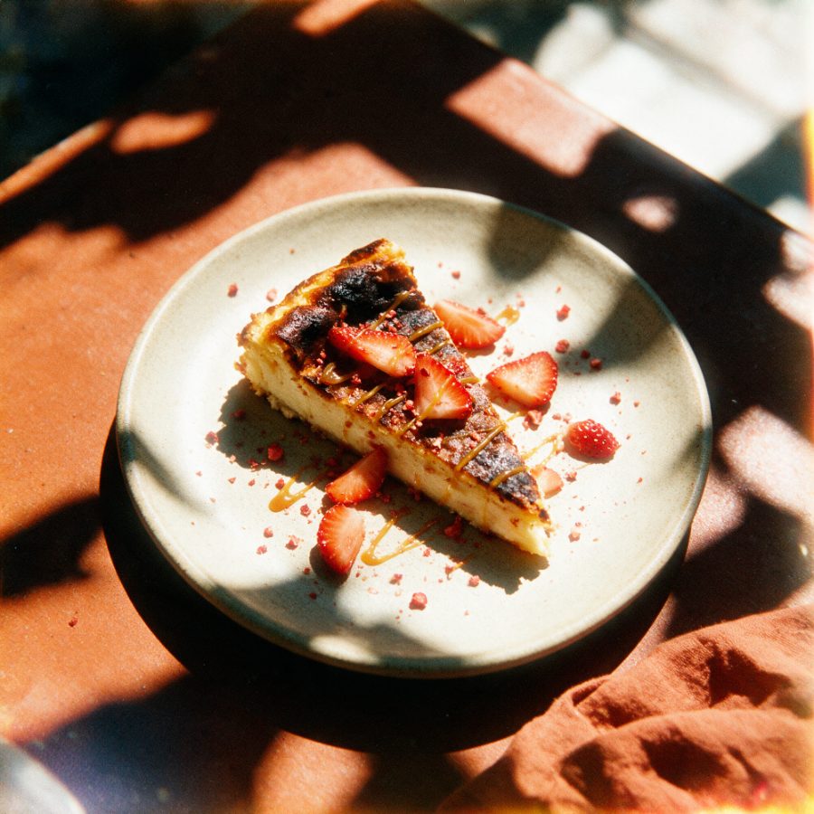 Tarta de queso vasca
