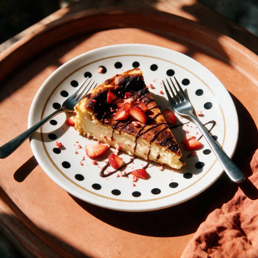 Tarta de queso vasca — sharing